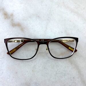 Guess Marciano GM 248 Brown and Gold Embellished Eyeglasses Frames 53 17 135